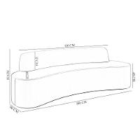 Sofá 3 Lugares Para Sala De Estar Living 180cm Koane D06 Linho Mescla Chumbo - Mpozenato - 3