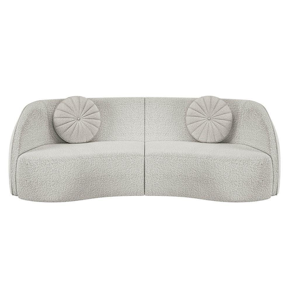 Sofá Decorativo Com Almofadas 3 Lugares 288cm Tressê Zion M22 Boucle Branco - Mpozenato - 5