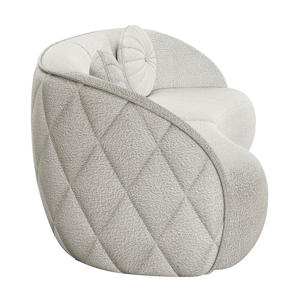 Sofá Decorativo Com Almofadas 3 Lugares 288cm Tressê Zion M22 Boucle Branco - Mpozenato - 6