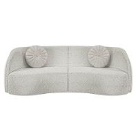 Sofá Decorativo Com Almofadas 3 Lugares 288cm Tressê Zion M22 Boucle Branco - Mpozenato - 5