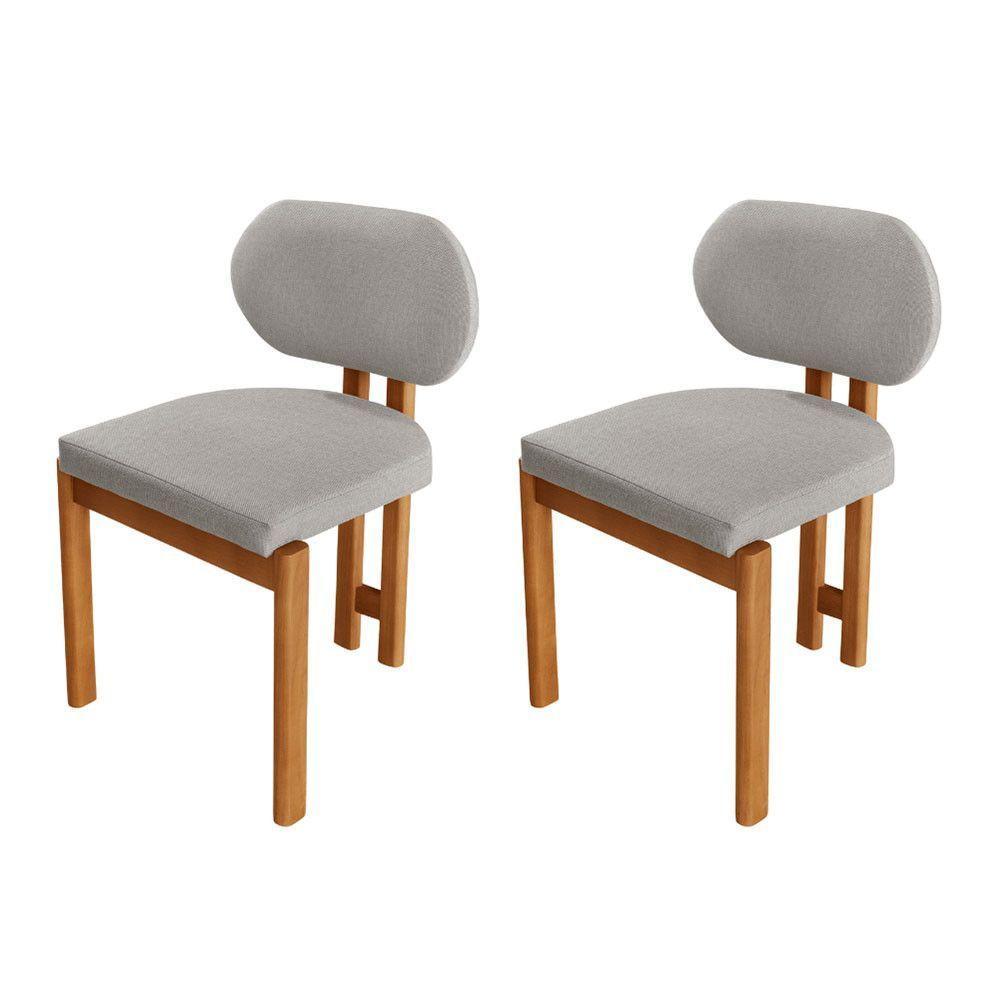 Conjunto Com 2 Cadeiras Madeira Nala Luna / Imbuia Nat. - 1