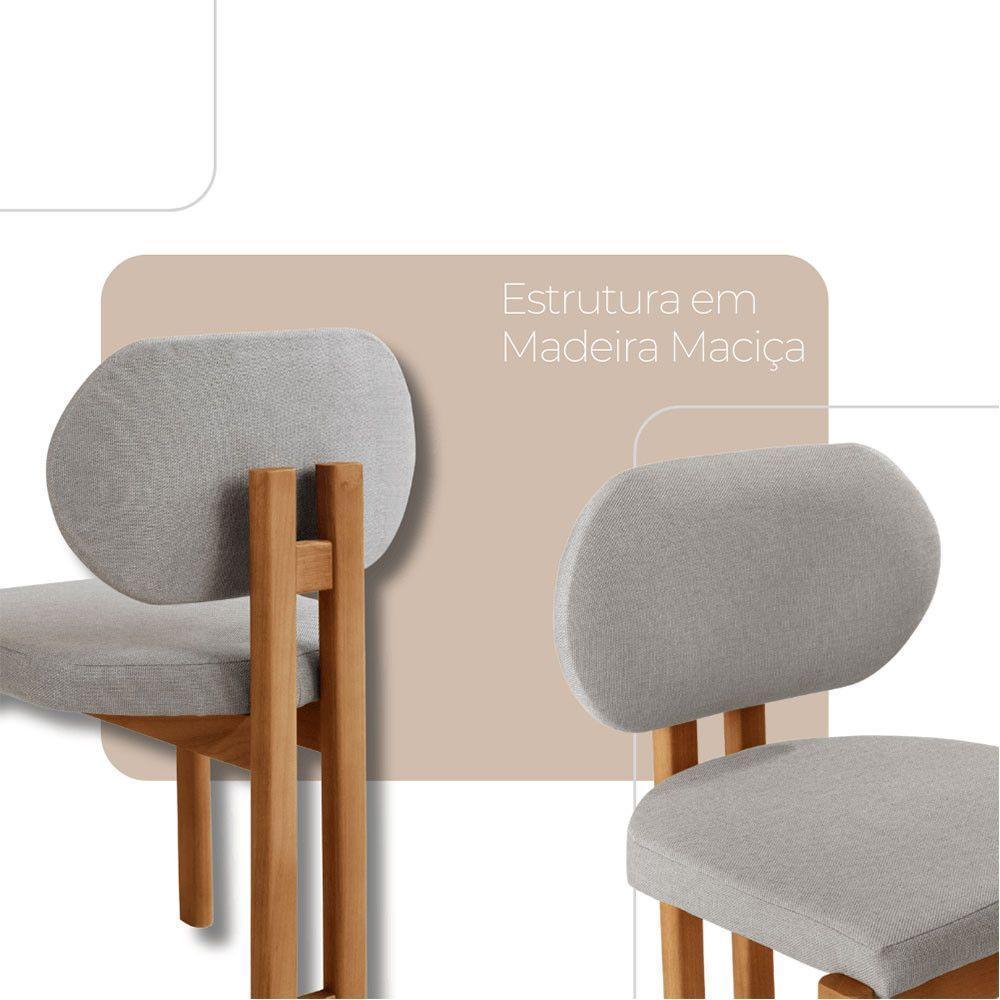 Conjunto Com 2 Cadeiras Madeira Nala Luna / Imbuia Nat. - 3