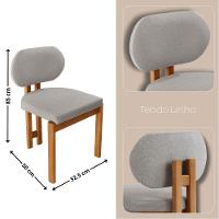 Conjunto Com 2 Cadeiras Madeira Nala Luna / Imbuia Nat. - 2