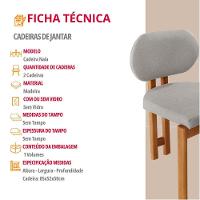 Conjunto Com 2 Cadeiras Madeira Nala Luna / Imbuia Nat. - 4