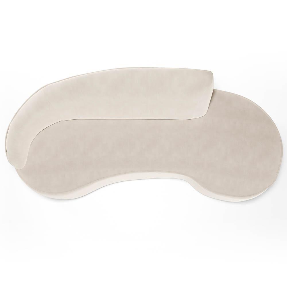 Sofá Living 4 Lugares 300cm Braço Esquerdo Mozart D06 Veludo Bege - Mpozenato - 8