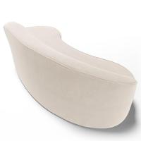 Sofá Living 4 Lugares 300cm Braço Esquerdo Mozart D06 Veludo Bege - Mpozenato - 6