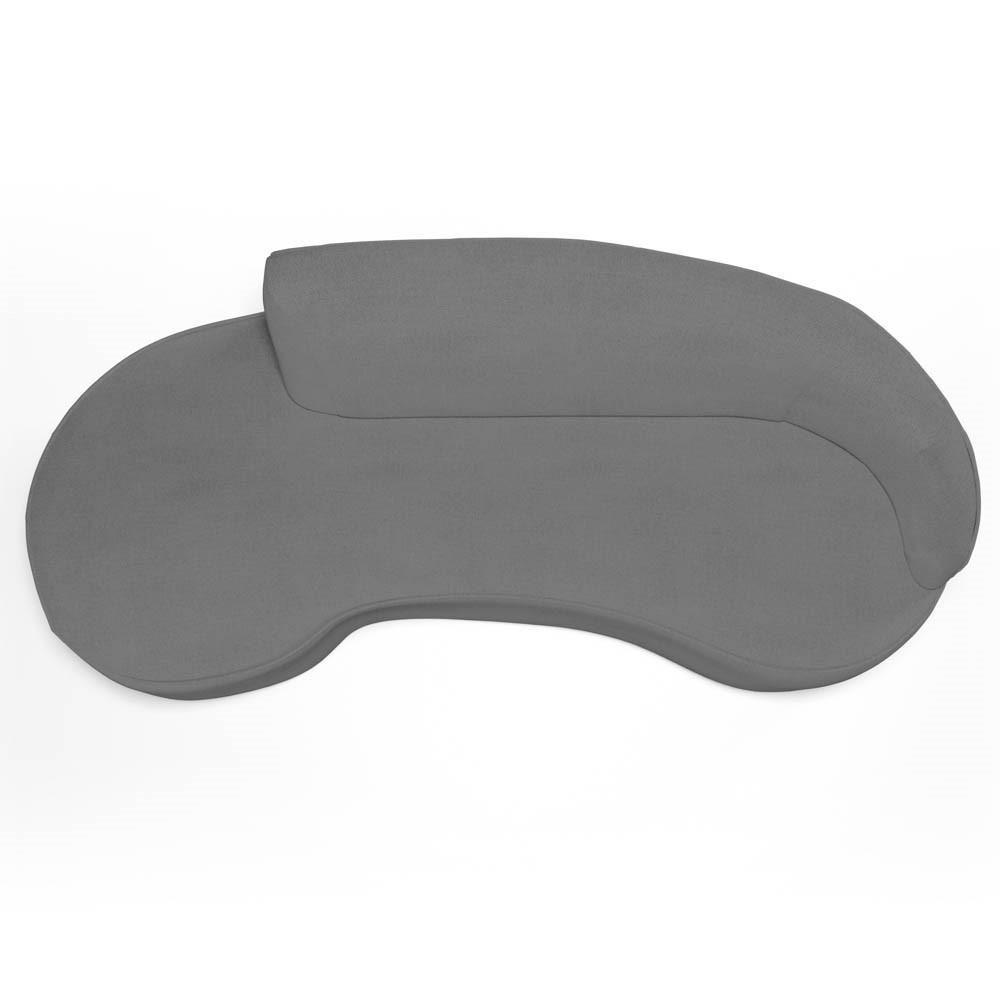 Sofá Living 3 Lugares 210cm Braço Direito Mozart D06 Linho Cinza Escuro - Mpozenato - 8