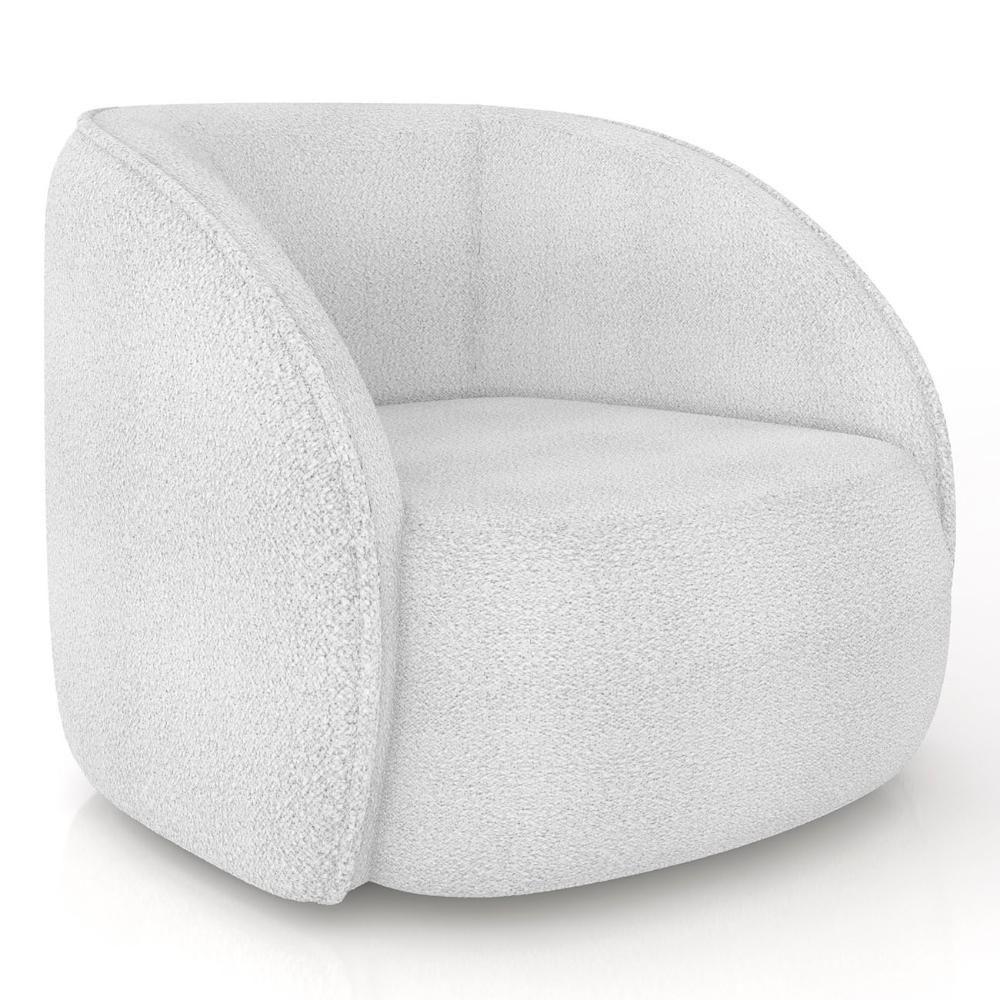 Sofá 4 Lugares Orgânico 318cm E Poltrona Zion M22 Boucle Branco - Mpozenato - 8