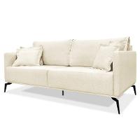 Sofá 2 Lugares 160cm Pés De Metal Vecchia S06 Linho Pérola - Mpozenato - 1