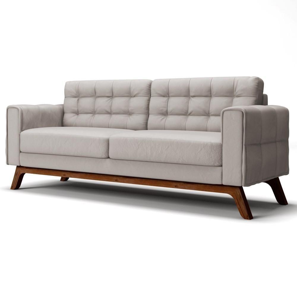 Sofá 150 Cm 2 Lugares Sandero C-309 Veludo Bege Claro - Domi - 1