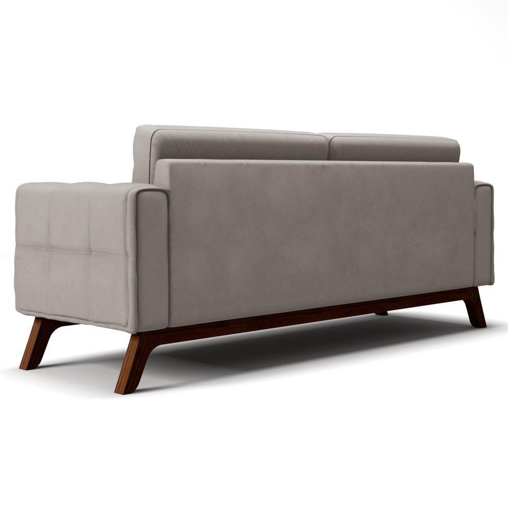 Sofá 150 Cm 2 Lugares Sandero C-309 Veludo Bege Claro - Domi - 4