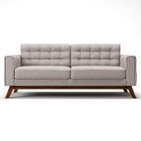 Sofá 150 Cm 2 Lugares Sandero C-309 Veludo Bege Claro - Domi - 3