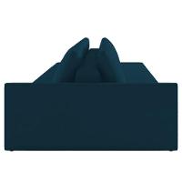 Sofá Ilha Modular Com Puff Para Sala Living 432cm Georgia K04 Veludo Azul - Mpozenato - 6