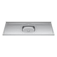 Armário De Cozinha Modulado De Canto Direito 4 Peças Cp42 Com Pia Inox Castanho/cinza - Lumil - 10