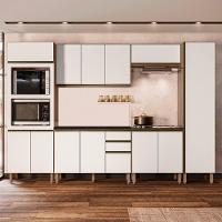 Armário De Cozinha 6 Peças Com Tampo Jessy N03 Carvalho/off - Mpozenato - 2