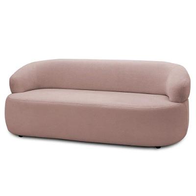 Sofá 3 Lugares Living Orgânico Sala De Estar 170cm Conka F05 Veludo Rosê - Mpozenato