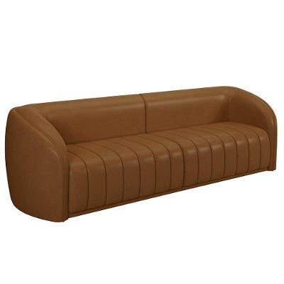 Sofá Living Decorativo 3 Lugares 292cm Meris M22 Sintético Caramelo - Mpozenato