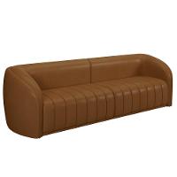 Sofá Living Decorativo 3 Lugares 292cm Meris M22 Sintético Caramelo - Mpozenato - 1