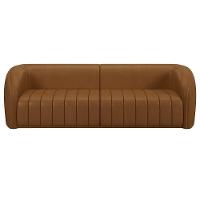 Sofá Living Decorativo 3 Lugares 292cm Meris M22 Sintético Caramelo - Mpozenato - 5