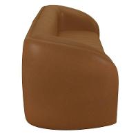 Sofá Living Decorativo 3 Lugares 292cm Meris M22 Sintético Caramelo - Mpozenato - 6