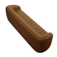 Sofá Living Decorativo 3 Lugares 292cm Meris M22 Sintético Caramelo - Mpozenato - 7