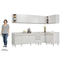 Armário De Cozinha Modulado De Canto 7 Peças Cp35 Balcão Com Tampo Branco - Lumil - 5
