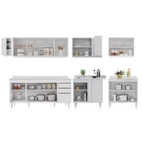 Armário De Cozinha Modulado De Canto 7 Peças Cp35 Balcão Com Tampo Branco - Lumil - 6
