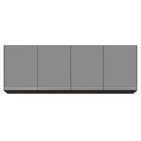 Armário De Cozinha Modulado De Canto Esquerdo 5 Peças Cp52 Balcão Sem Tampo Preto/cinza - Lumil - 8