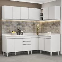 Armário De Cozinha Modulado De Canto 6 Peças Cp29 Balcão Com Tampo Branco - Lumil - 5