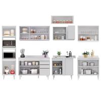 Armário De Cozinha Modulada De Canto 8 Peças Cp02 Balcão Com Tampo Branco - Lumil - 5