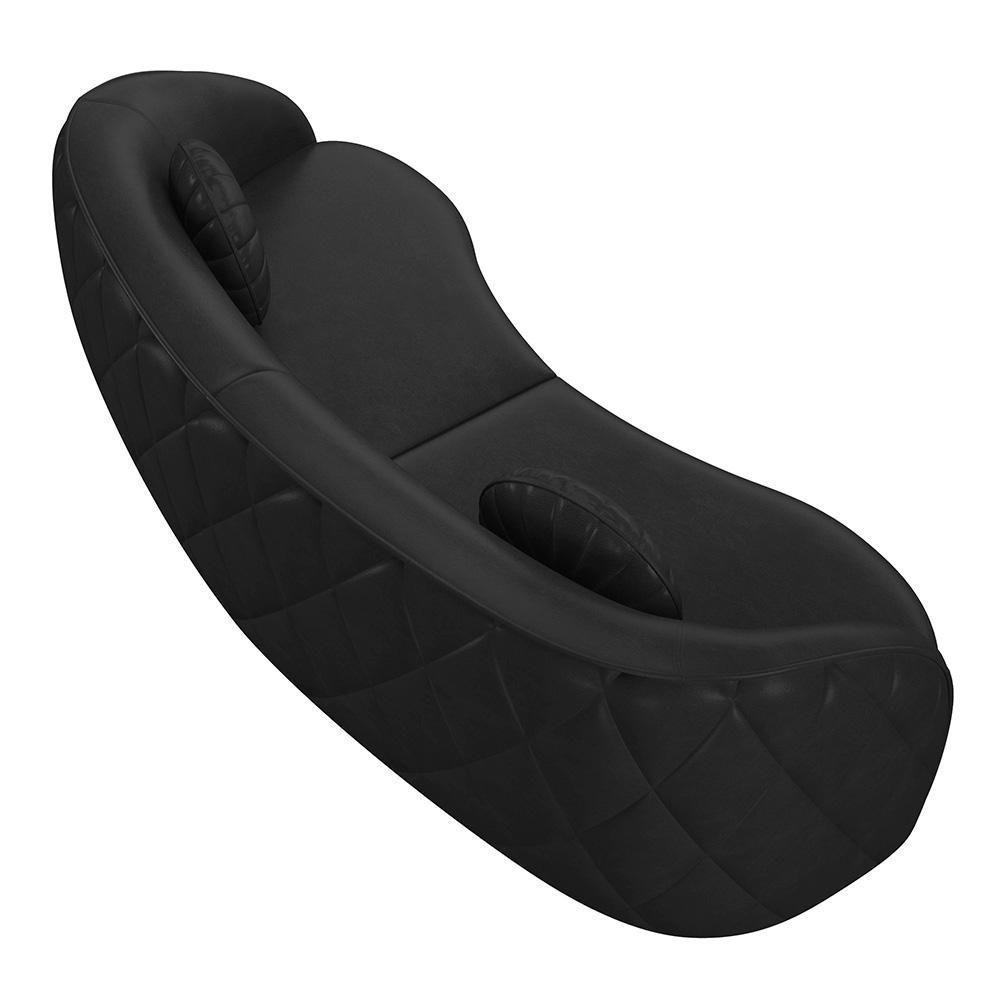 Sofá Decorativo Com Almofadas 3 Lugares 240cm Tressê Zion M22 Sintético Preto - Mpozenato - 7