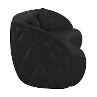 Sofá Decorativo Com Almofadas 3 Lugares 240cm Tressê Zion M22 Sintético Preto - Mpozenato - 6