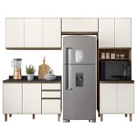 Armário De Cozinha 4 Peças Com Tampo Lita N03 Carvalho/off - Mpozenato - 1