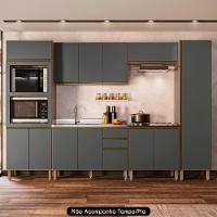 Armário De Cozinha 6 Peças Sem Tampo Jessy N03 Carvalho/grafite - Mpozenato - 2