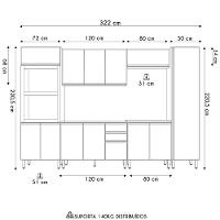 Armário De Cozinha 6 Peças Sem Tampo Jessy N03 Carvalho/grafite - Mpozenato