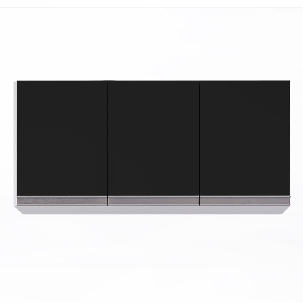 Armário De Cozinha Modulado De Canto 6 Peças Cp29 Balcão Com Tampo Branco/preto - Lumil - 10