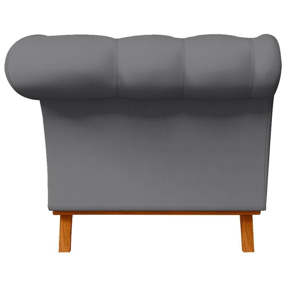 Sofá 150cm 2 Lugares Base Madeira Império D-317 Veludo Cinza - Domi - 6