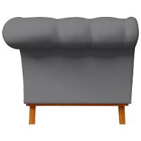 Sofá 150cm 2 Lugares Base Madeira Império D-317 Veludo Cinza - Domi - 6