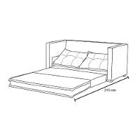 Sofá Cama Casal Articulável 2 Lugares Londres Suede Bege - D'monegatto - 5