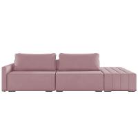 Sofá Ilha Modular Com Puff Para Sala Living 252cm Georgia K04 Veludo Rosê - Mpozenato - 7