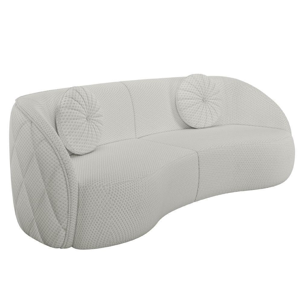 Sofá Decorativo 3 Lugares 288cm Com Almofadas E Poltrona Zion M22 Linho Cru - Mpozenato - 9