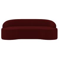 Sofá 3 Lugares Para Sala De Estar Living 210cm Theo D06 Veludo Bordô - Mpozenato - 6