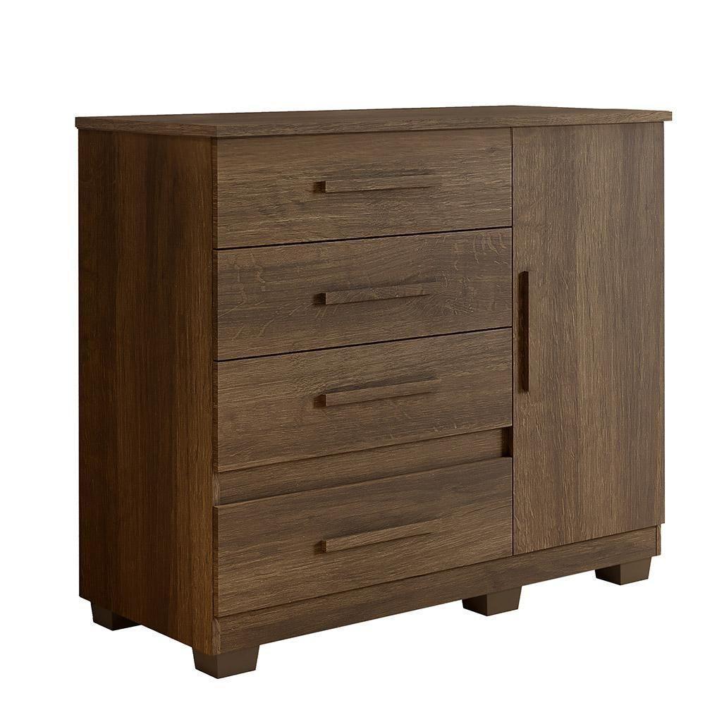 Cômoda Florença 1 Porta 4 Gavetas Benetil Imbuia - 1