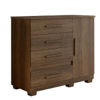 Cômoda Florença 1 Porta 4 Gavetas Benetil Imbuia - 1