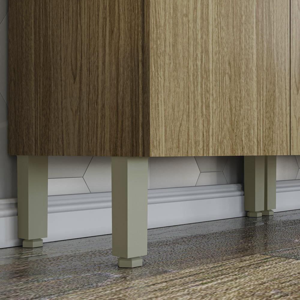 Armário De Cozinha 5 Peças Urban04 Balcão Sem Tampo 120cm K02 Freijó/supremo - Mpozenato - 7