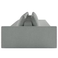 Sofá Ilha Modular Com Puff Para Sala Living 392cm Georgia K04 Bouclê Cinza Claro - Mpozenato - 6