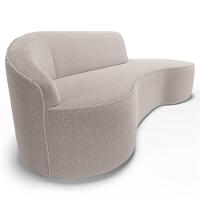 Sofá Living 2 Lugares 180cm Braço Esquerdo Mozart D06 Bouclê Bege - Mpozenato - 8