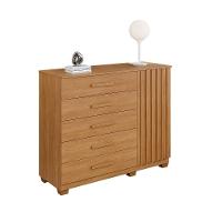 Cômoda Paris 5 Gavetas 1 Porta Ripada Benetil Cinamomo - 1