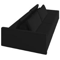 Sofá Ilha Modular Com Puff Para Sala Living 252cm Georgia K04 Veludo Preto - Mpozenato - 8