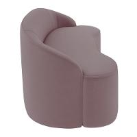 Sofá 3 Lugares Para Sala De Estar Living 210cm Theo D06 Veludo Rosa - Mpozenato
